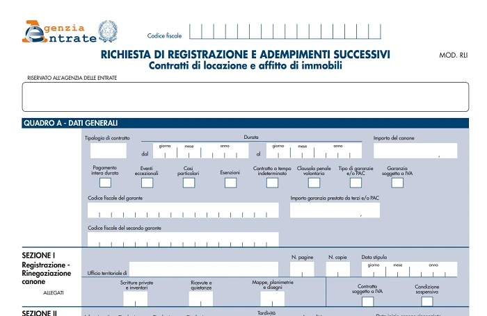 registrazione del contratto