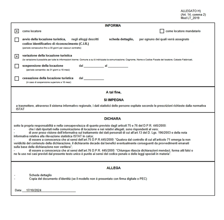 Procedura CIR Piemonte email_allegato H_dati del locatore