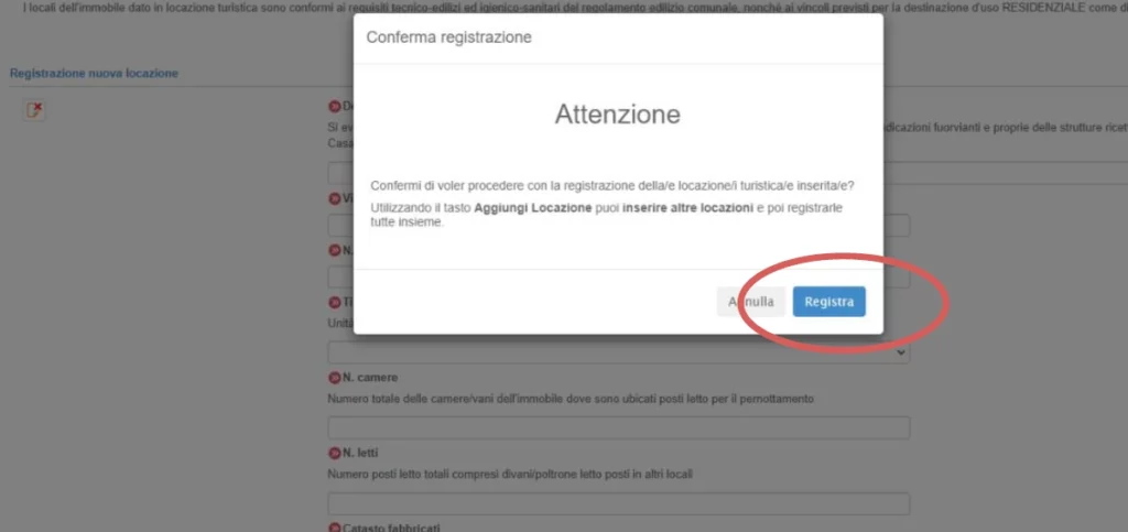 Procedura CIR Piemonte_sezione II locazione turistica