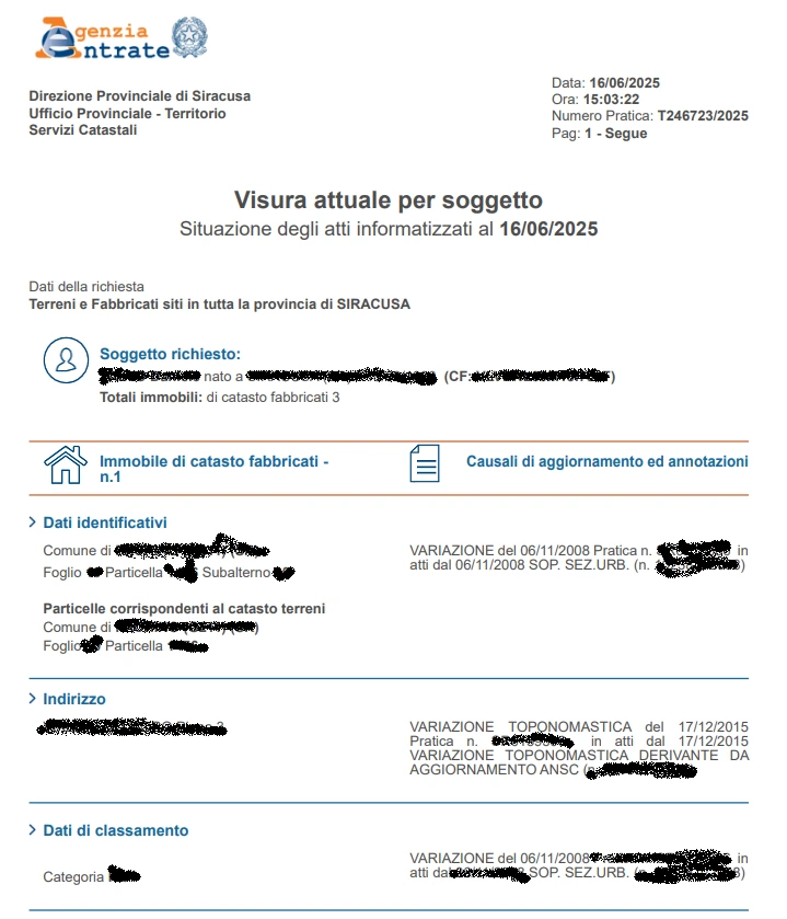 come scaricare una visura catastale online_visura analitica