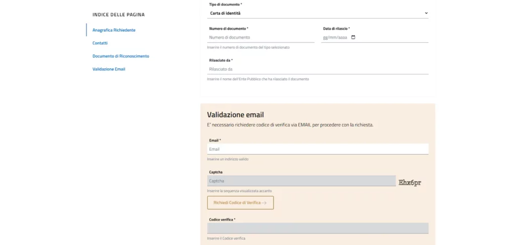 Osservatorio turistico - validazione indirizzo email