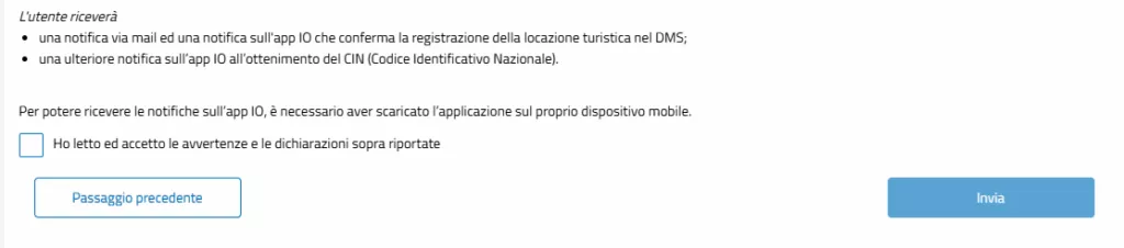 Accettazione e Invio Accettare ed Inviare