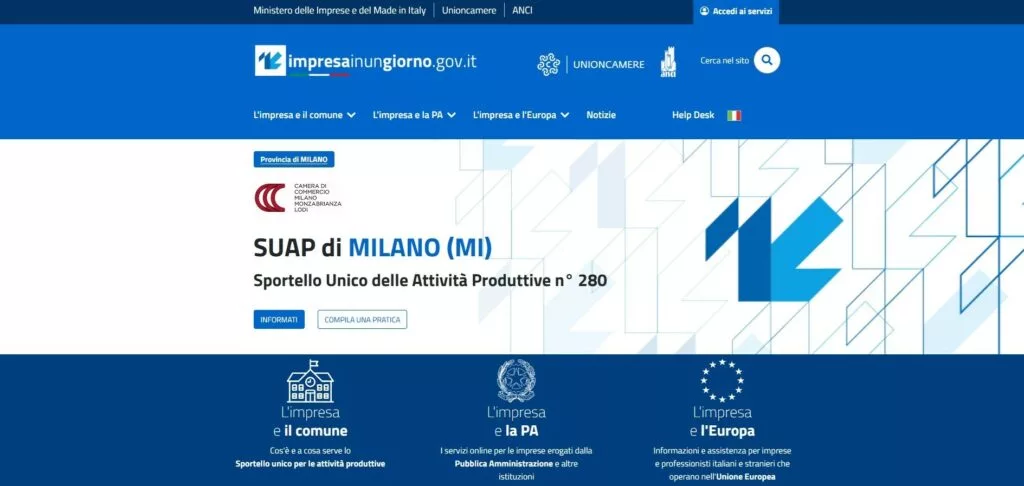Impresa in un giorno - Compila la pratica