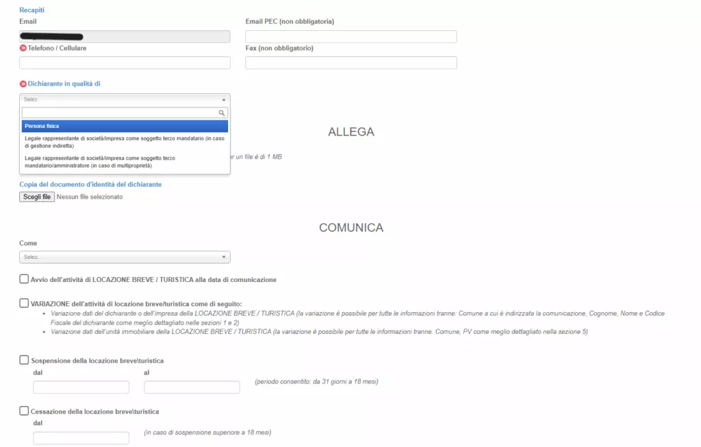 Sezione 1 - Modello Comunicazione Sezione 1 del modello