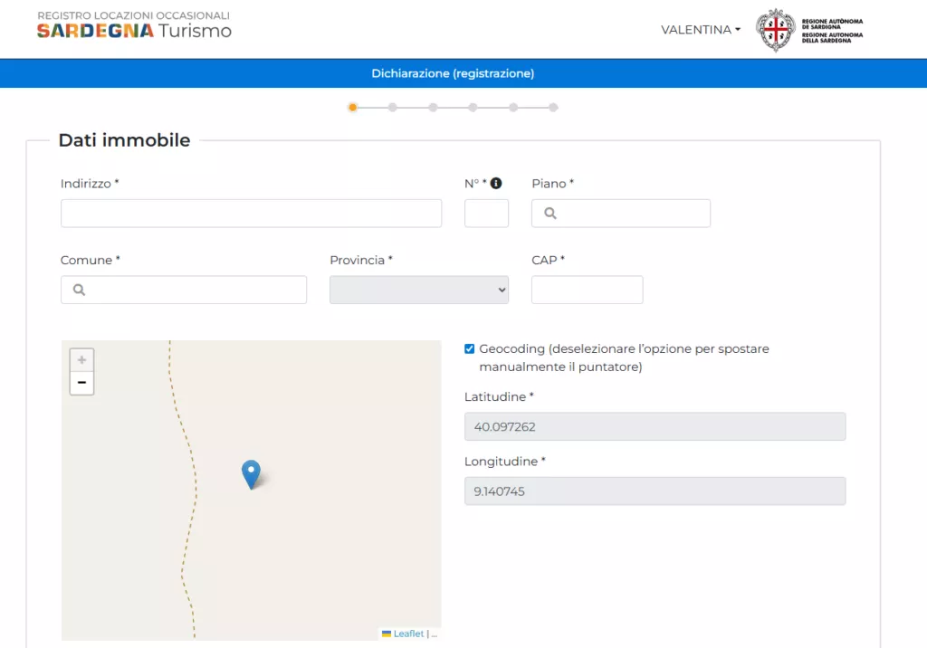 Dati immobile - prima parte